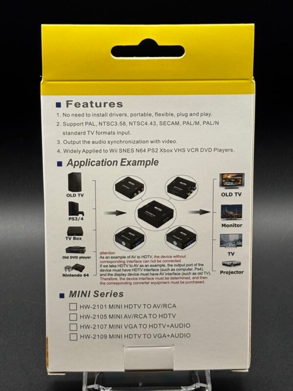 Retro Console AV to HDMI Converter RCA/S-Video to HDMI at 720P/480P - Image 4