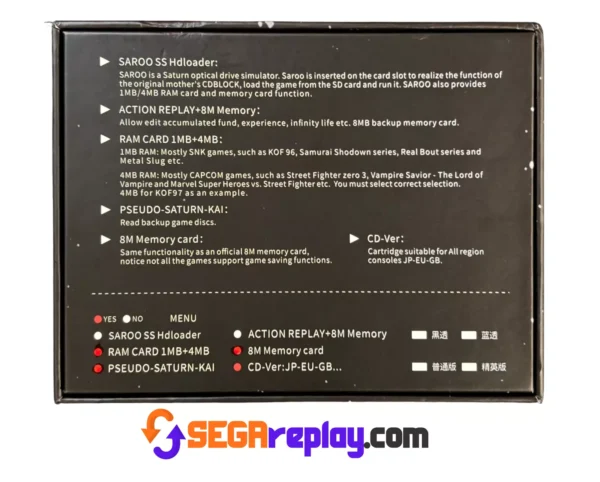 5 in 1 pseudo saturn kai cartridge
