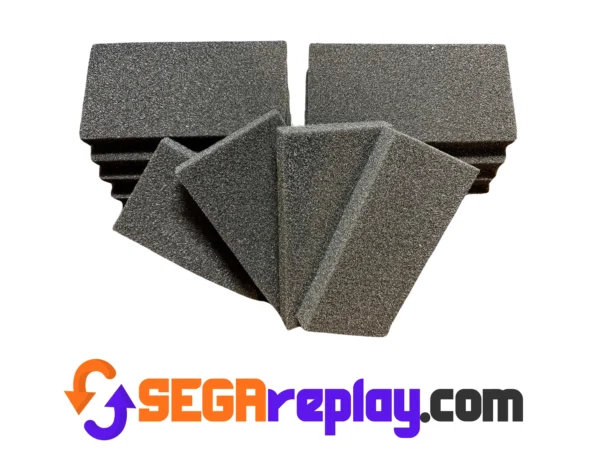 New, 1/2 inch "thck", Long Box foam insert, OEM spec (Sega CD, Saturn, PS1)