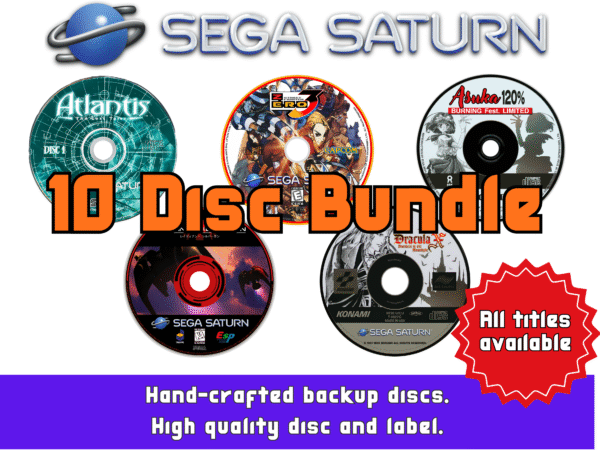 Sega Saturn Bundle: 10 Reproduction Games (Saturn)