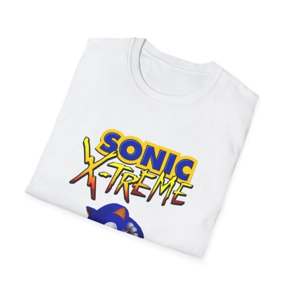 sonic x treme, sega saturn, unisex softstyle t shirt