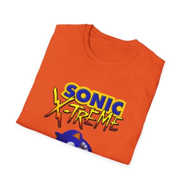 sonic x treme, sega saturn, unisex softstyle t shirt