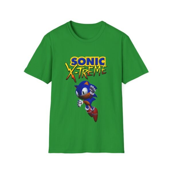 sonic x treme, sega saturn, unisex softstyle t shirt