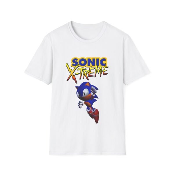 sonic x treme, sega saturn, unisex softstyle t shirt