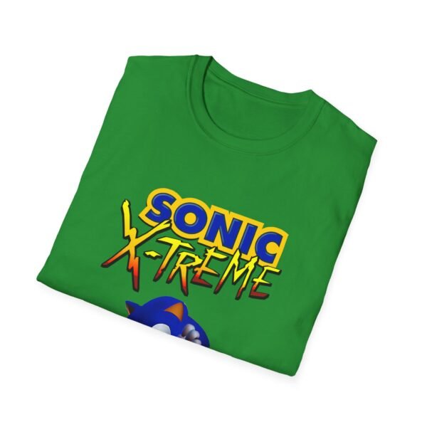 sonic x treme, sega saturn, unisex softstyle t shirt