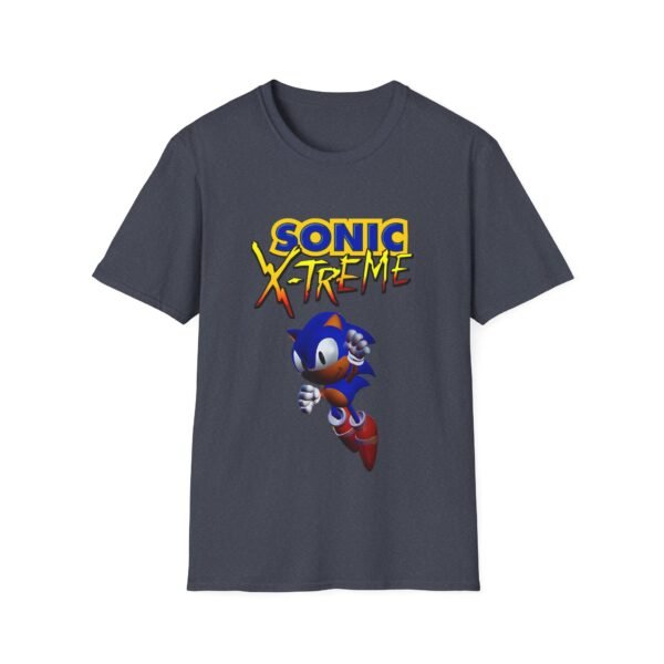 sonic x treme, sega saturn, unisex softstyle t shirt