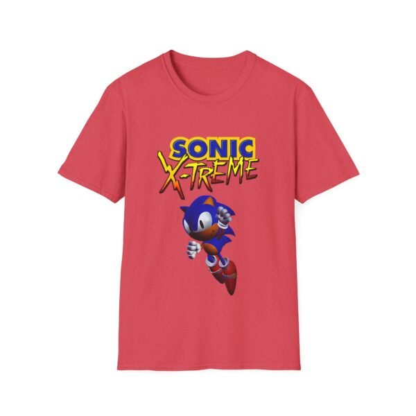 sonic x treme, sega saturn, unisex softstyle t shirt