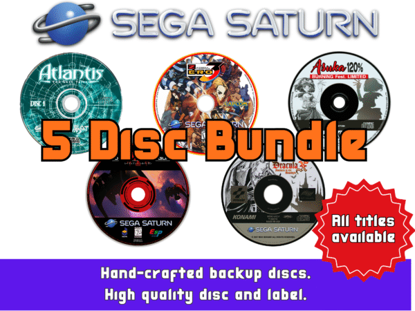 Sega Saturn Bundle: 5 Reproduction Games (Saturn)