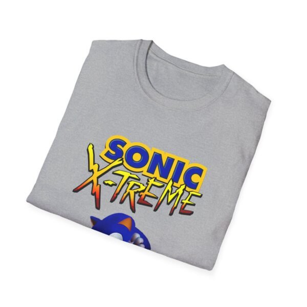 sonic x treme, sega saturn, unisex softstyle t shirt