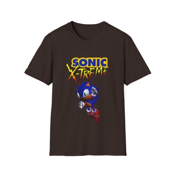 sonic x treme, sega saturn, unisex softstyle t shirt