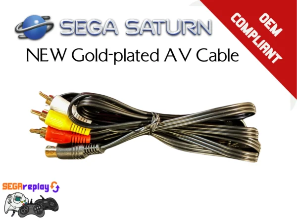 NEW AV S-Video Cable, Gold-Plated, 90 Day Warranty (Saturn)