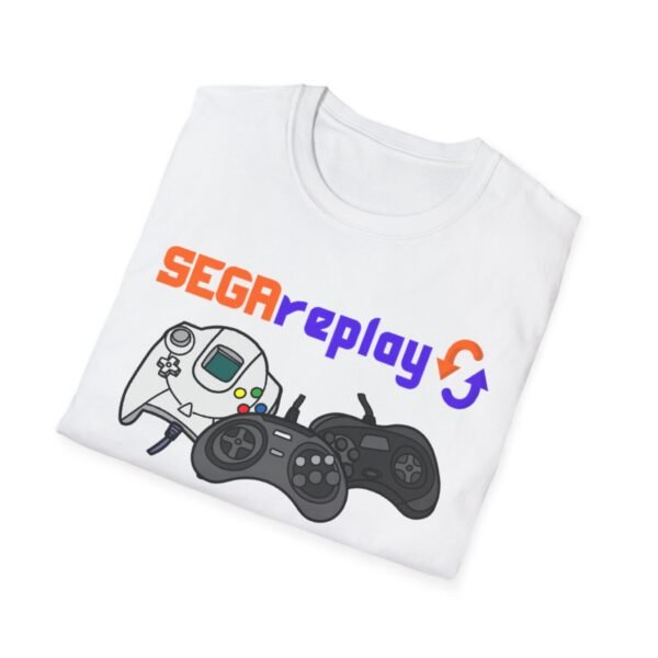 Sega Replay, V.1, Sega Saturn, Sega Dreamcast, Sega CD, Sega Genesis, Unisex Softstyle T-Shirt - Image 24