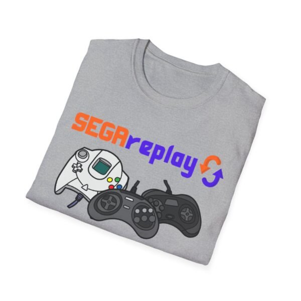 Sega Replay, V.1, Sega Saturn, Sega Dreamcast, Sega CD, Sega Genesis, Unisex Softstyle T-Shirt - Image 20
