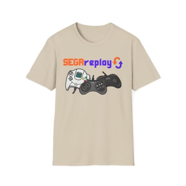 Sega Replay, V.1, Sega Saturn, Sega Dreamcast, Sega CD, Sega Genesis, Unisex Softstyle T-Shirt - Image 49