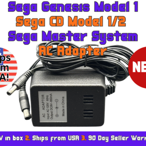 GENESIS Model 1, SEGA CD Model 1/2, SEGA Master System, AC Adapter/Power Supply, New  (Genesis)