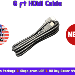 6ft. HDMI Cable, Gold-Plated Contacts, High Speed, NEW