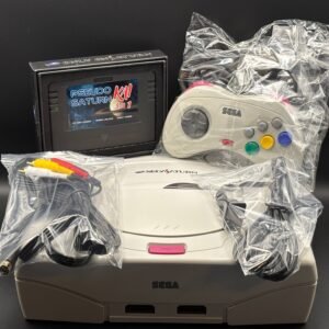 Sega Saturn Console w OEM Controller & NEW Pseudo Kai, all cables + Any 5 Games! (Saturn)