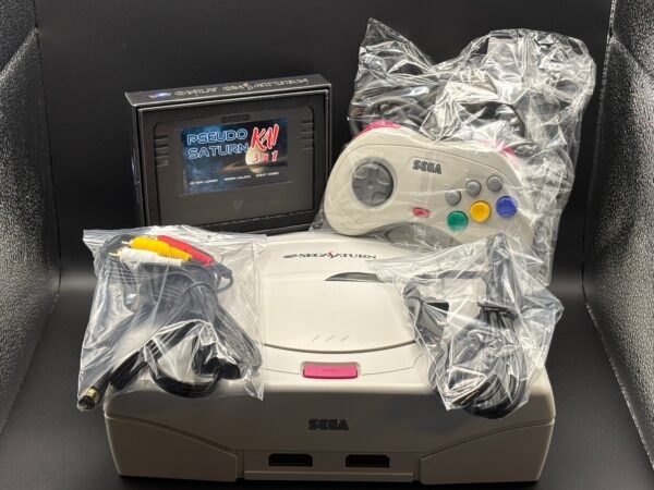 Sega Saturn Console w OEM Controller & NEW Pseudo Kai, all cables + Any 5 Games! (Saturn)