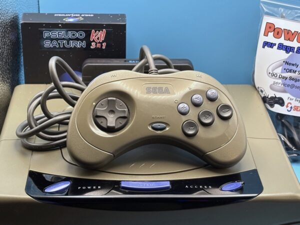 Sega Saturn Grey Console w OEM Controller S, NEW Pseudo Kai, all cables + Any 5 Games! (Saturn) - Image 7