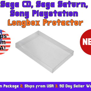 Clear Longbox Case Protectors for SEGA CD, SATURN, PS1 (Sega CD, Saturn, PS1)