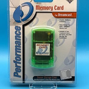 Performance Dreamcast Memory Unit, Translucent Green, 200 Blocks, Hardshell Case, NIB (Dreamcast)