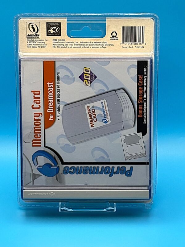 Performance Dreamcast Memory Unit, Translucent Green, 200 Blocks, Hardshell Case, NIB (Dreamcast) - Image 2