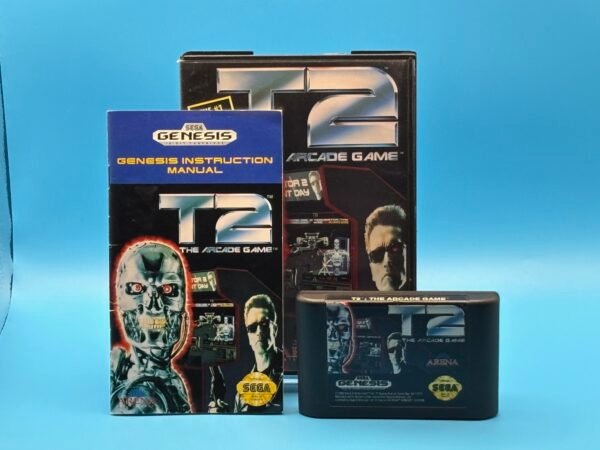 T2 The Arcade Game (OEM Cart, Box, Cover, Manual)(Genesis)