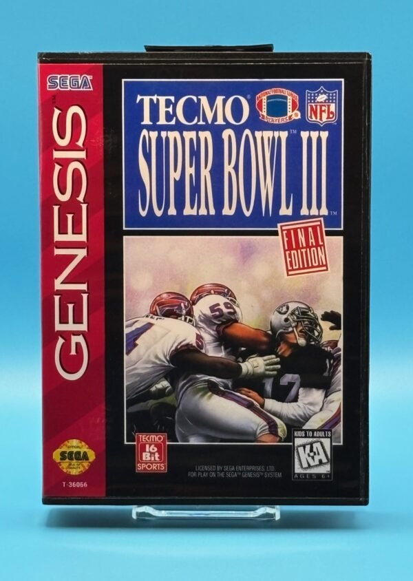 Tecmo Superbowl III (OEM Cart)(Box, Cover reproductions)(Genesis)