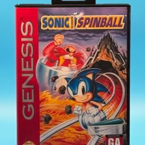Sonic Spinball (OEM Cart)(Box, Cover reproductions)(Genesis)