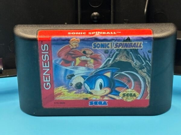 Sonic Spinball (OEM Cart)(Box, Cover reproductions)(Genesis) - Image 4